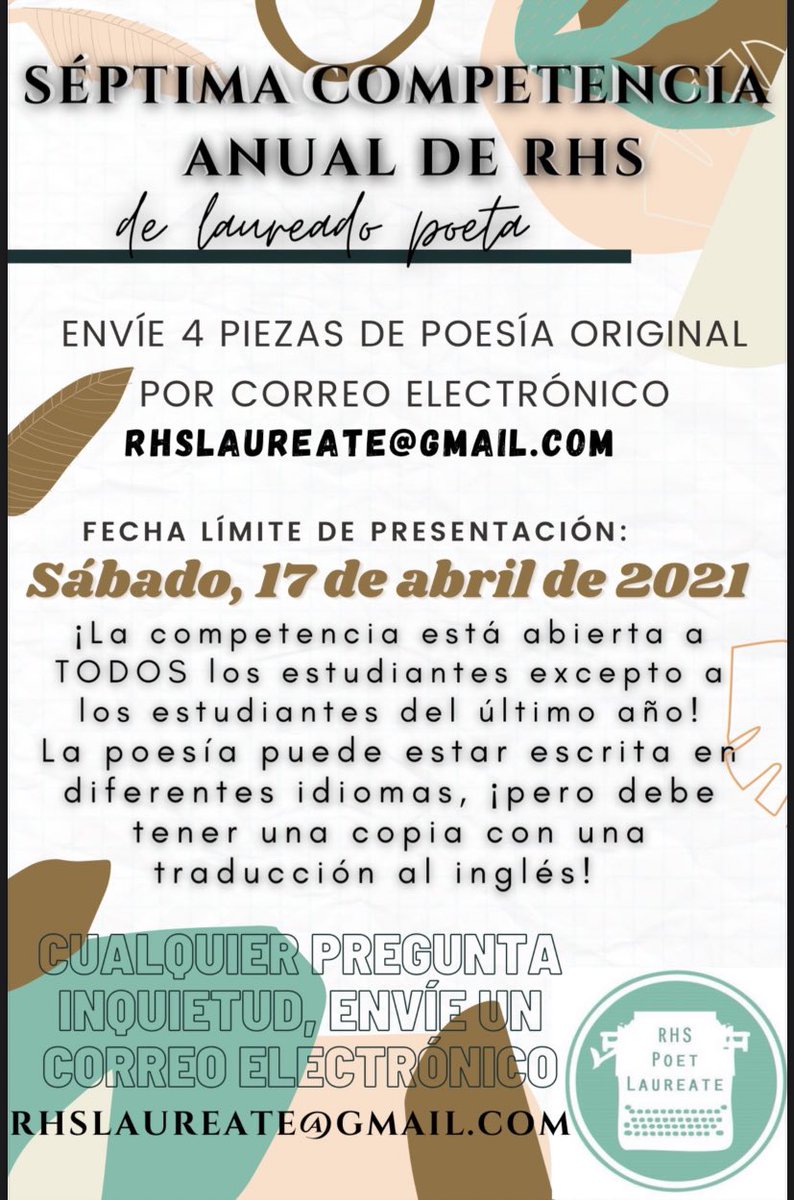 RHS Poetry Out Loud tweet media