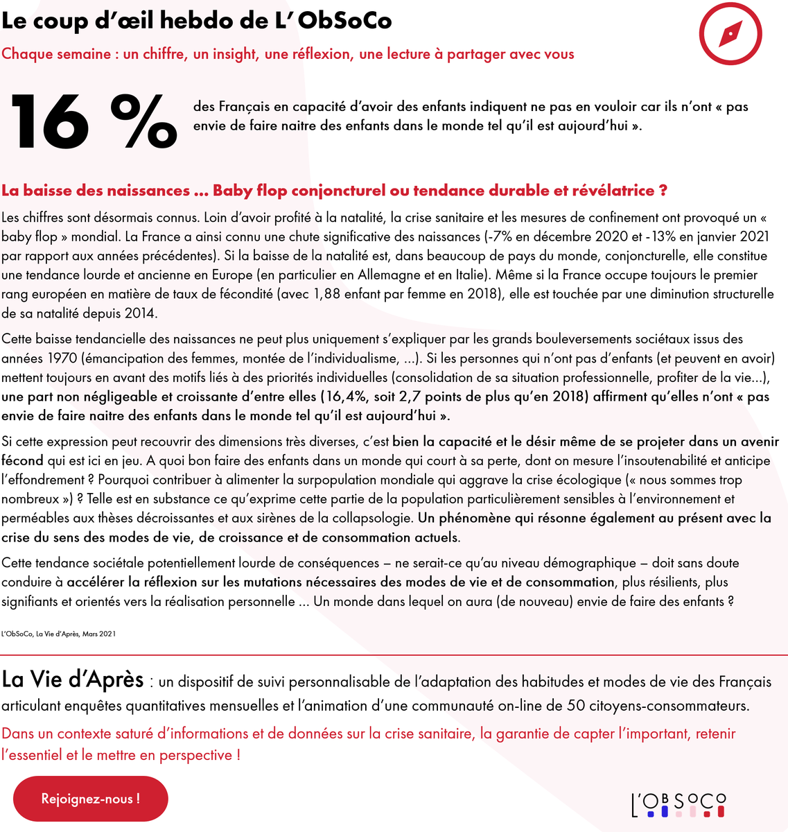 Baby flop conjonctuel ou baby blues civilisationnel ?
C'est vendredi le Coup d'oeil de <a href="/lobsoco/">L'ObSoCo</a> !