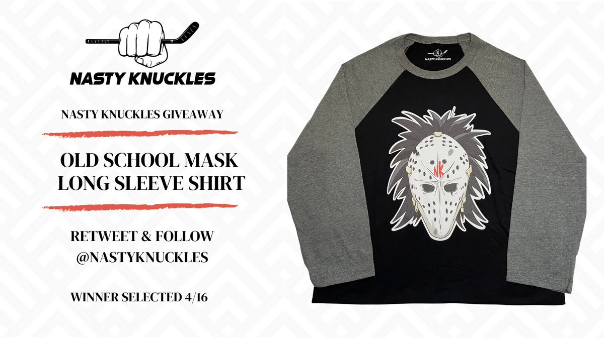 🚨NEW WEEKLY GIVEAWAY🚨

You have a chance to win a FREE 
Nasty Knuckles Old school mask long sleeve Shirt!

For your chance to win:
1. Retweet this tweet
2. Follow <a href="/nastyknuckles/">Nasty Knuckles</a>

Winner will be DMed on 4/16

WATCH : youtube.com/c/NastyKnuckles

LISTEN : podcasts.apple.com/us/podcast/nas…