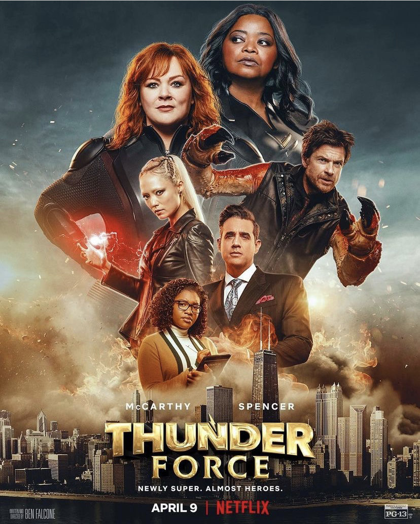 YO friends...Streaming on ⁦@netflix⁩ starting now...Watch #Thunderforce with ⁦@melissamccarthy⁩ & ⁦@octaviaspencer⁩ & ⁦@batemanjason⁩’s crab dip arms!!!! LETS GO!!!! Will be sharing BTS photos this weekend, happy to be a part of this!!!