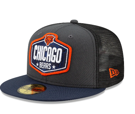 Patrick Finley on X: 'The #Bears draft cap is graphite, navy and trucker  (but still fitted). Also it has stars for some reason.   / X