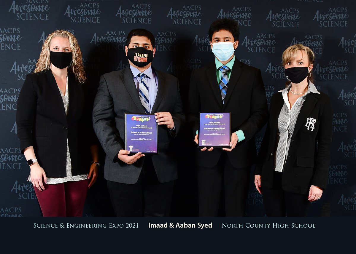 aacpspartners's tweet photo. Congrats to Imaad &amp; Aaban Syed at @nrthcountyaacps on winning the 21st Century Education Foundation’s “Viewer’s Choice” award for their @Aacps_Science  project! Thanks to @ESFCU for their sponsorship of this year’s event.  #AACPSAwesome #21stCEF @AACountySchools https://t.co/R402aEtnLL