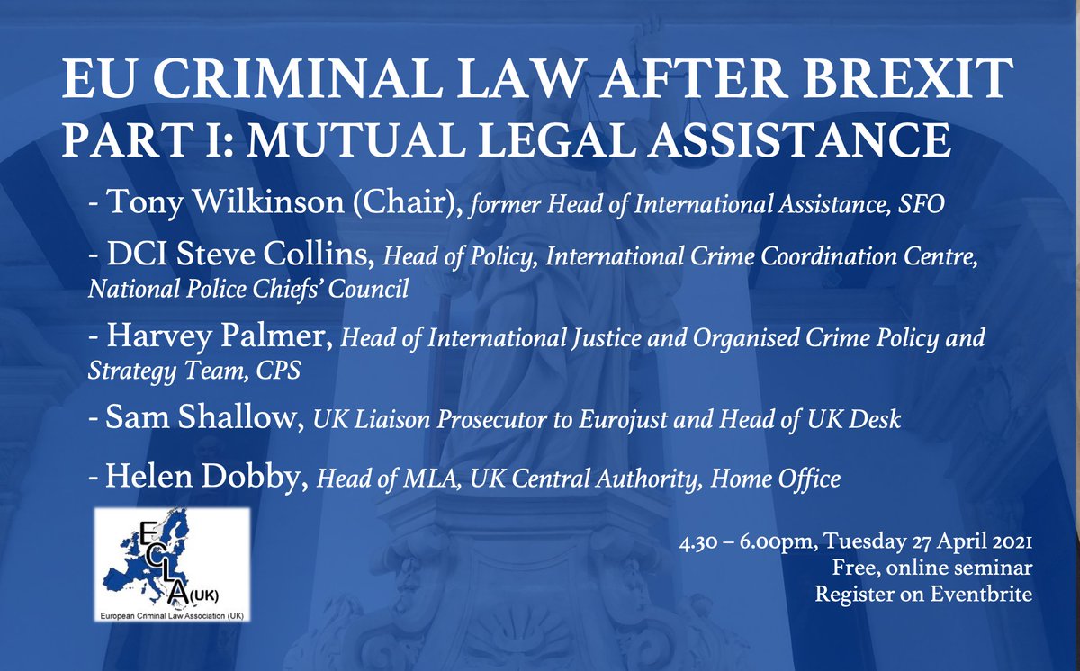 Things are beginning to look clearer. Hear our heavyweight practitioner panel on post-Brexit MLA – Tuesday 27 April at 4.30pm BST. Registration essential: eventbrite.co.uk/e/ecla-seminar…
