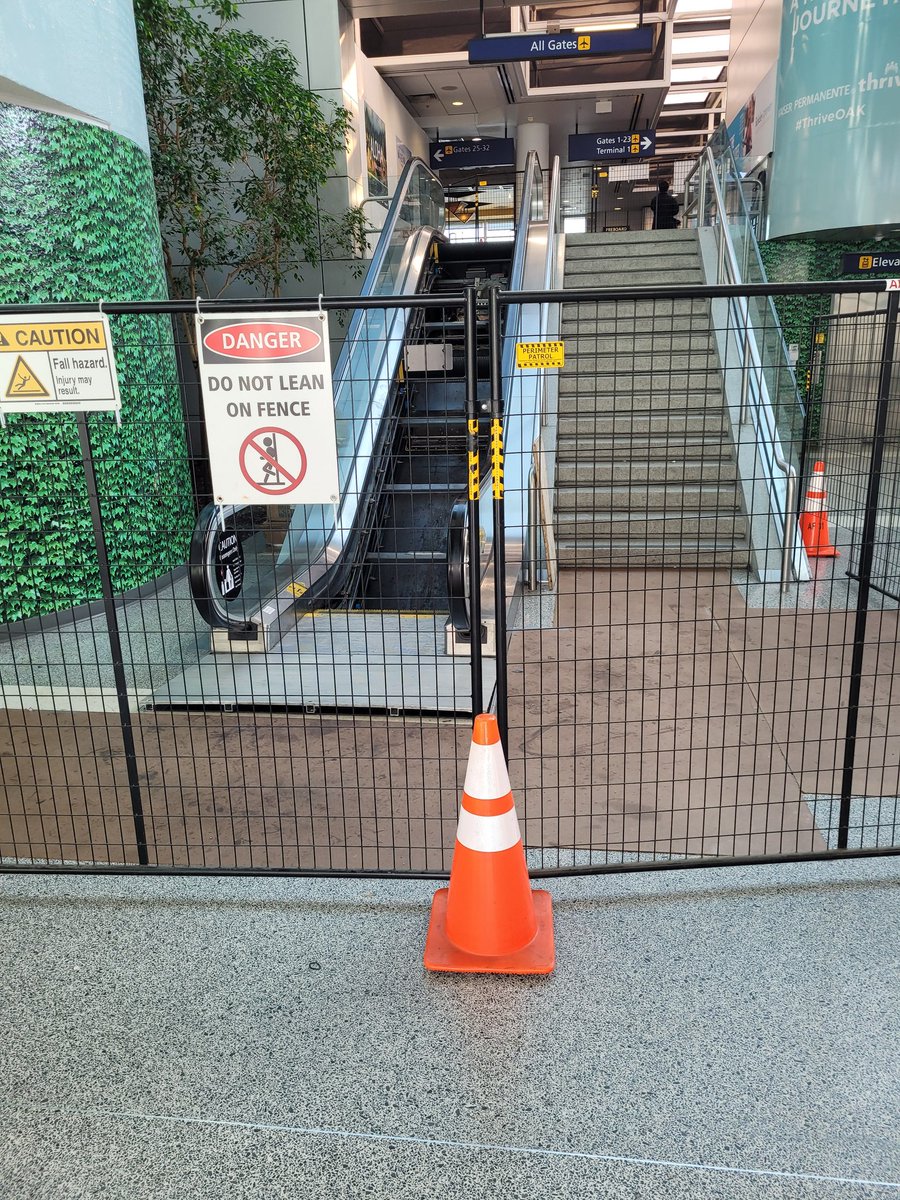 brian wentzel (@2point03) on Twitter photo .<a href="/IFlyOAKland/">Oakland San Francisco Bay Airport (OAK)</a> you had a whole pandemic of little to no foot traffic to fix the perpetually broken escalators, but yet.. .<a href="/IFlyOAKland/">Oakland San Francisco Bay Airport (OAK)</a> you had a whole pandemic of little to no foot traffic to fix the perpetually broken escalators, but yet..