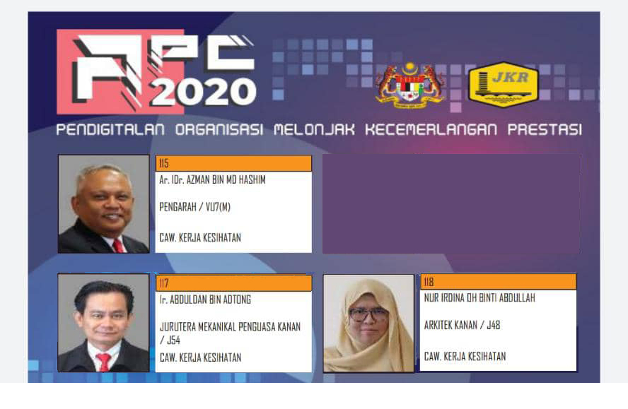 HOPT5 CKK JKR (@ckkjkr) on Twitter photo Tahniah kepada Pengarah kami <a href="/Ar_Azman5167/">Ar. AzmanHashim</a> , Bapa kami <a href="/AdtoIr/">Abduldan B. Adtong</a> dan Kak Long kami <a href="/Irdina_Oh/">Irdina Oh</a> atas anugerah APC 2020... Alhamdulillah Tahniah kepada Pengarah kami <a href="/Ar_Azman5167/">Ar. AzmanHashim</a> , Bapa kami <a href="/AdtoIr/">Abduldan B. Adtong</a> dan Kak Long kami <a href="/Irdina_Oh/">Irdina Oh</a> atas anugerah APC 2020... Alhamdulillah