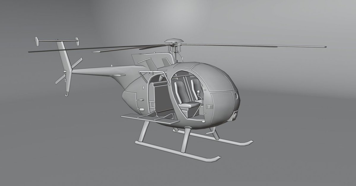 MBSniper1's tweet photo. Mh-6, render is kinda eh but I might do a proper one later if I get to texture this.

#rblxdev #roblxdev #robloxdev #b3d #blender #blender3d #gamedev https://t.co/nwlifleRLz