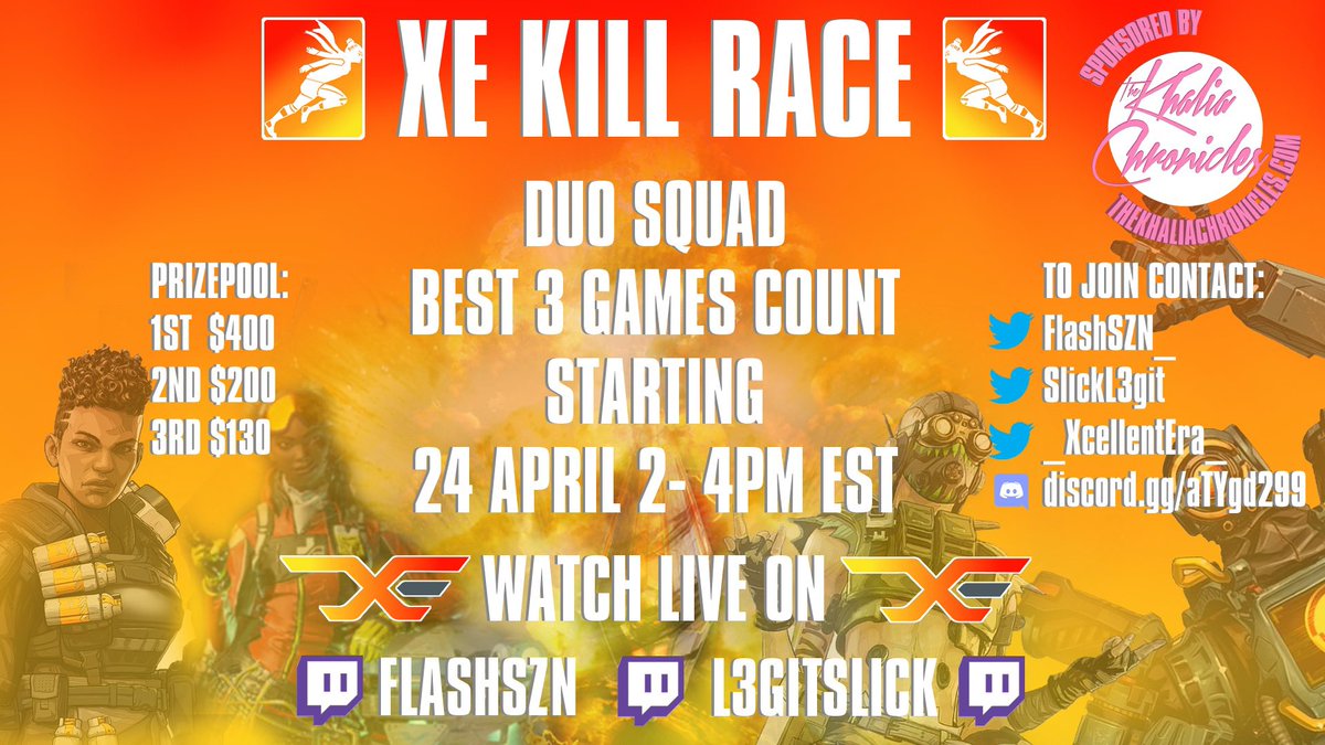 YOU KNOW THE VIBES, <a href="/_XcellentEra_/">XcellentEra</a> TIME TICKIN, GET YA DUO, HIT THE SIGN UP SHEET IN TWEET BELOW, $400 FIRST PLACE PRIZE FOR A FREE TOURNAMENT. SPONSORED BY @KhaliaChronicle , helped funded by <a href="/Drunkn_Buddha/">Buddhamisu</a> &amp; <a href="/SenseiCell/">Big Cell 🌸</a>