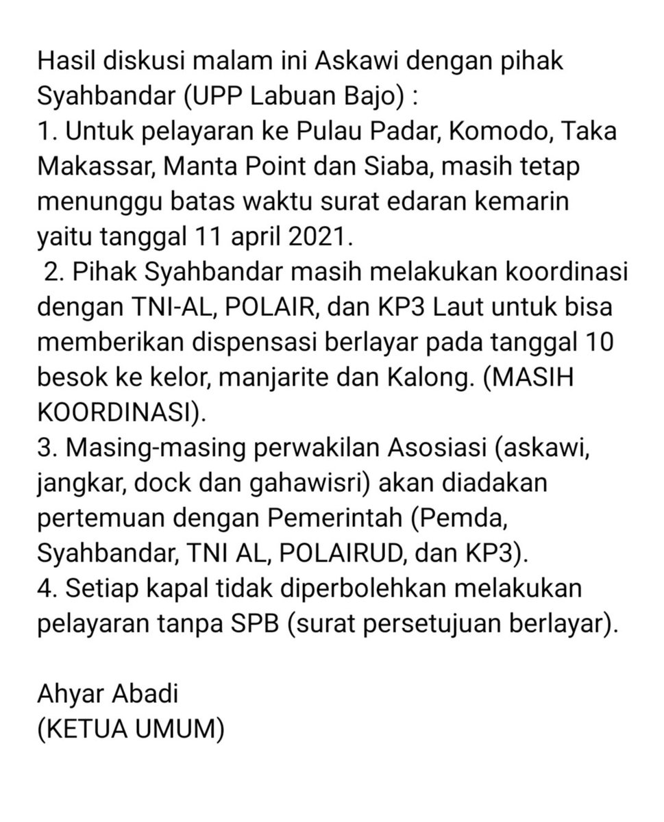 Labuan Bajo, 9 April 2021.