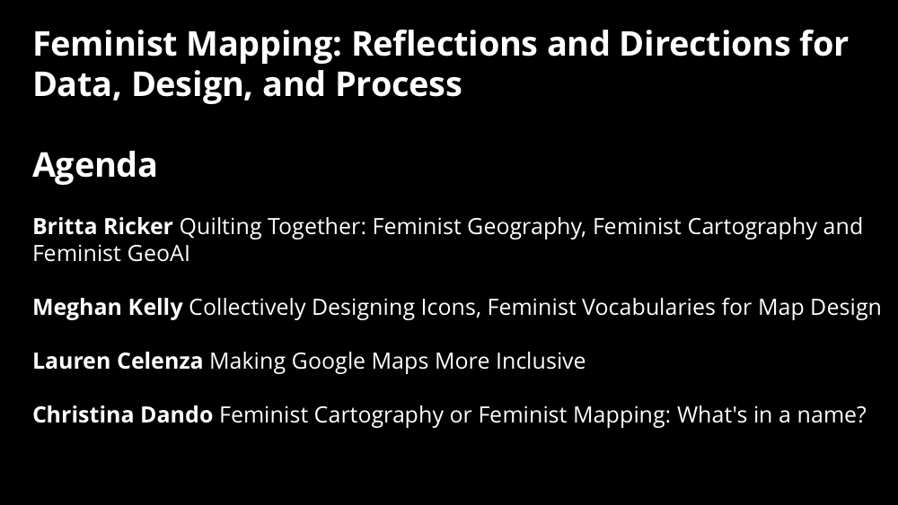 meghankellymaps's tweet photo. I'm thrilled to be in conversation with @bricker @laurencza
and @geo_knitter in our #AAG2021 session on feminist mapping!! We'll start at 11:10am PDT. Details here: https://t.co/2n5adqpv2D https://t.co/ZcSC7P92gL