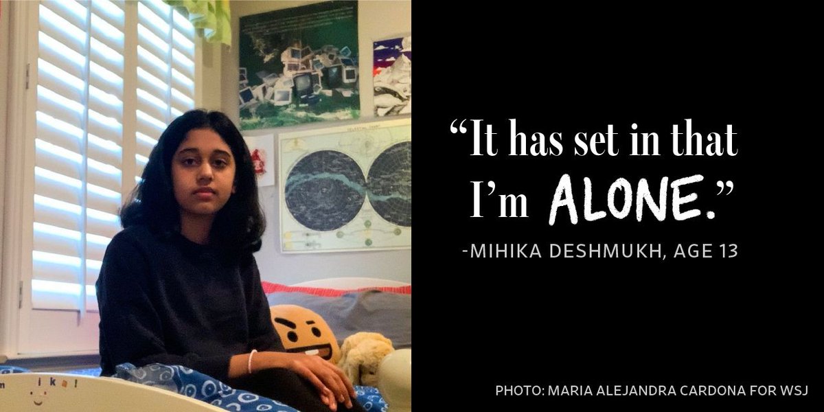 Attending school remotely since last March, Mihika Deshmukh has met up with a friend in person just once, regularly connecting with friends via FaceTime and Zoom instead. But those calls have dwindled.  https://on.wsj.com/3mz7iuH 
