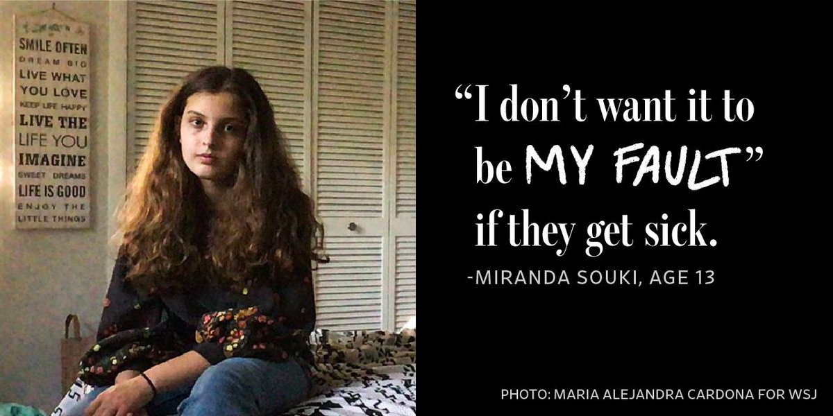 Terrified of contracting Covid-19 and passing it to family, Miranda Souki suffered a panic attack at a Mother's Day gathering. Her safety regimen includes waiting for school hallways to empty out before she dashes to her next class.  https://on.wsj.com/3dQpcoI 