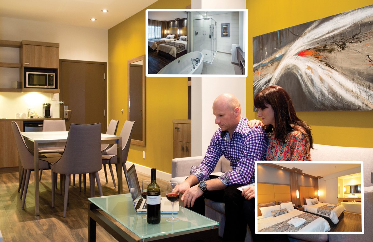 Combinez plaisir et affaires lorsque vous séjournez dans une de nos suites exécutives. Espace ample pour le télétravail, connexion internet rapide et service aux chambres pour un repas copieux.  buff.ly/3fGkvjG