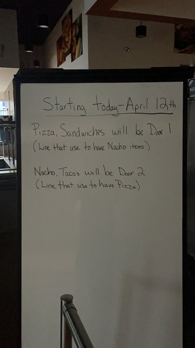 At Saline High School we will be switching the lunch lines. This will help us by creating more space on the busier lines.