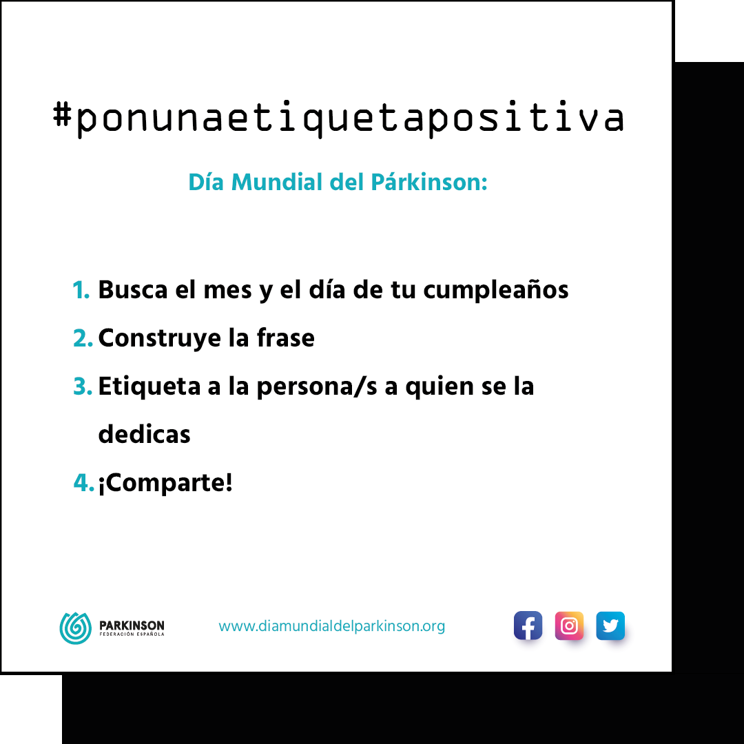 ParkinsonFEP's tweet photo. ¡Gracias por sumaros a #PonUnaEtiquetaPositiva!
❤️¡Os esperamos el domingo 11 en la cadena de etiquetas!
#DíaMundialDelPárkinson #WPDD https://t.co/5pScO9gYCR