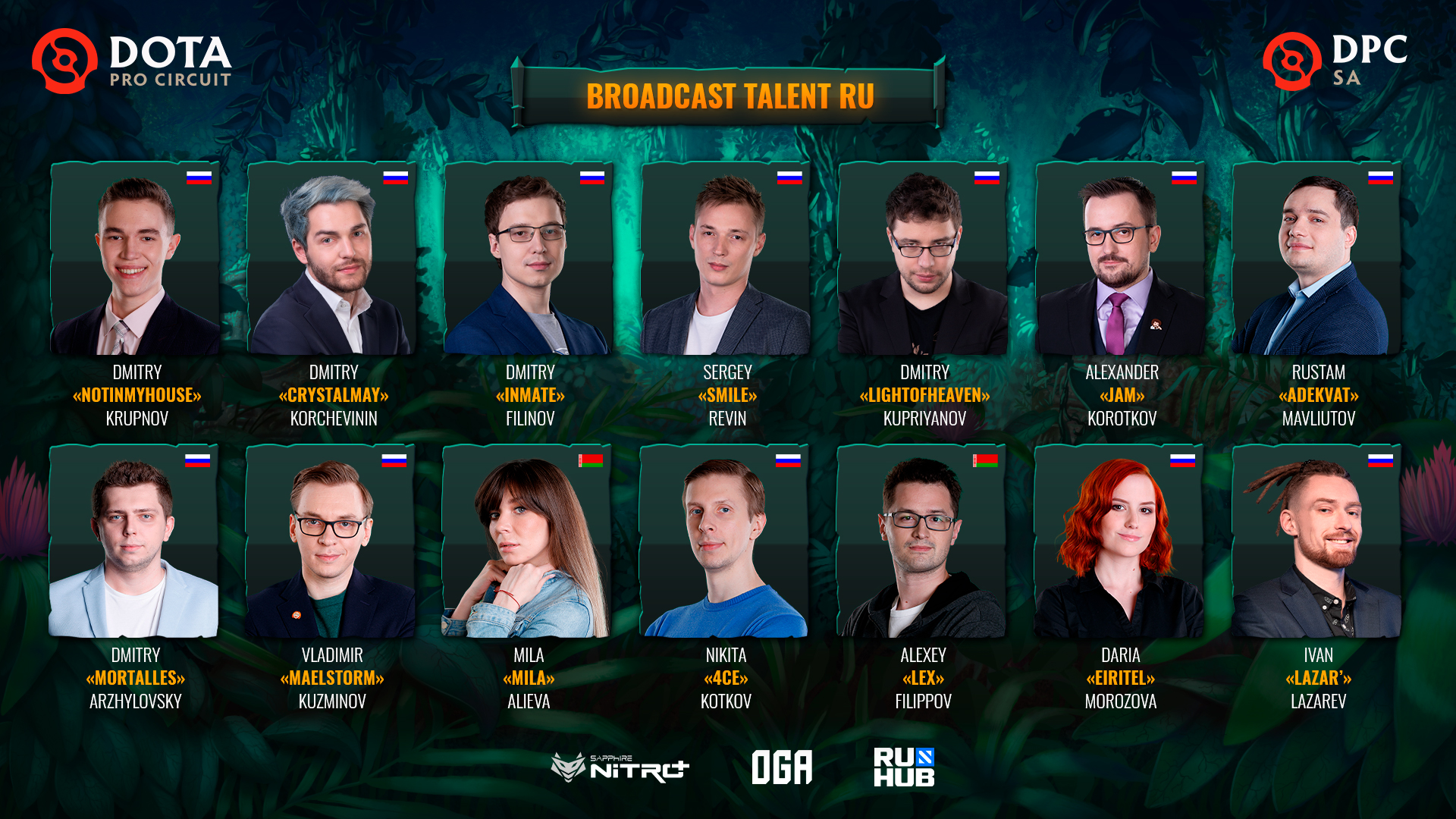 OGA Dota PIT on Twitter "We're proud to announce our Casters and