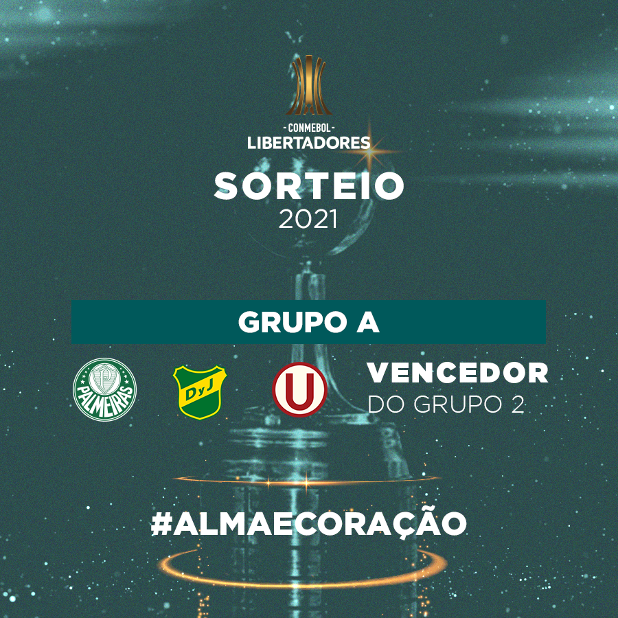 Palmeiras's tweet photo. EM BUSCA DO TRI!
Estamos no grupo A da @LibertadoresBR 👊

🇧🇷 Palmeiras
🇦🇷 Defensa y Justicia
🇵🇪 Universitario 
2️⃣ Vencedor do G2 

#AvantiPalestra #AlmaECoração https://t.co/ftuC57BQoe