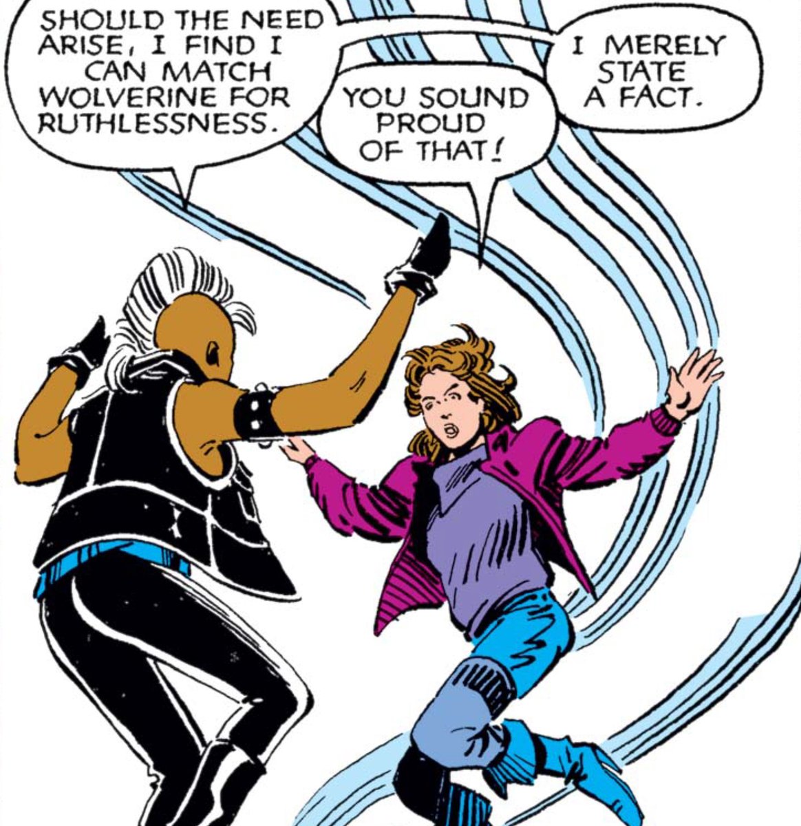 ...than it does with an overwhelming fear of change.Kitty is still trapped in that all-consuming self-centeredness of adolescence and personalizes Ororo's change in a way that makes complete sense for the character while being completely irrational.Admittedly, I am glad...