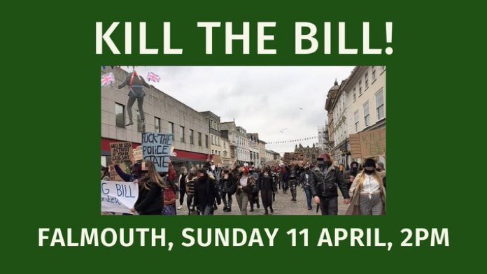 CornwallResists's tweet photo. #KillTheBill Cornwall is taking to the streets again on Sunday. Come and make some noise against this draconian and racist bill! https://t.co/6cVDbowkCt https://t.co/hoQWTEpsk0