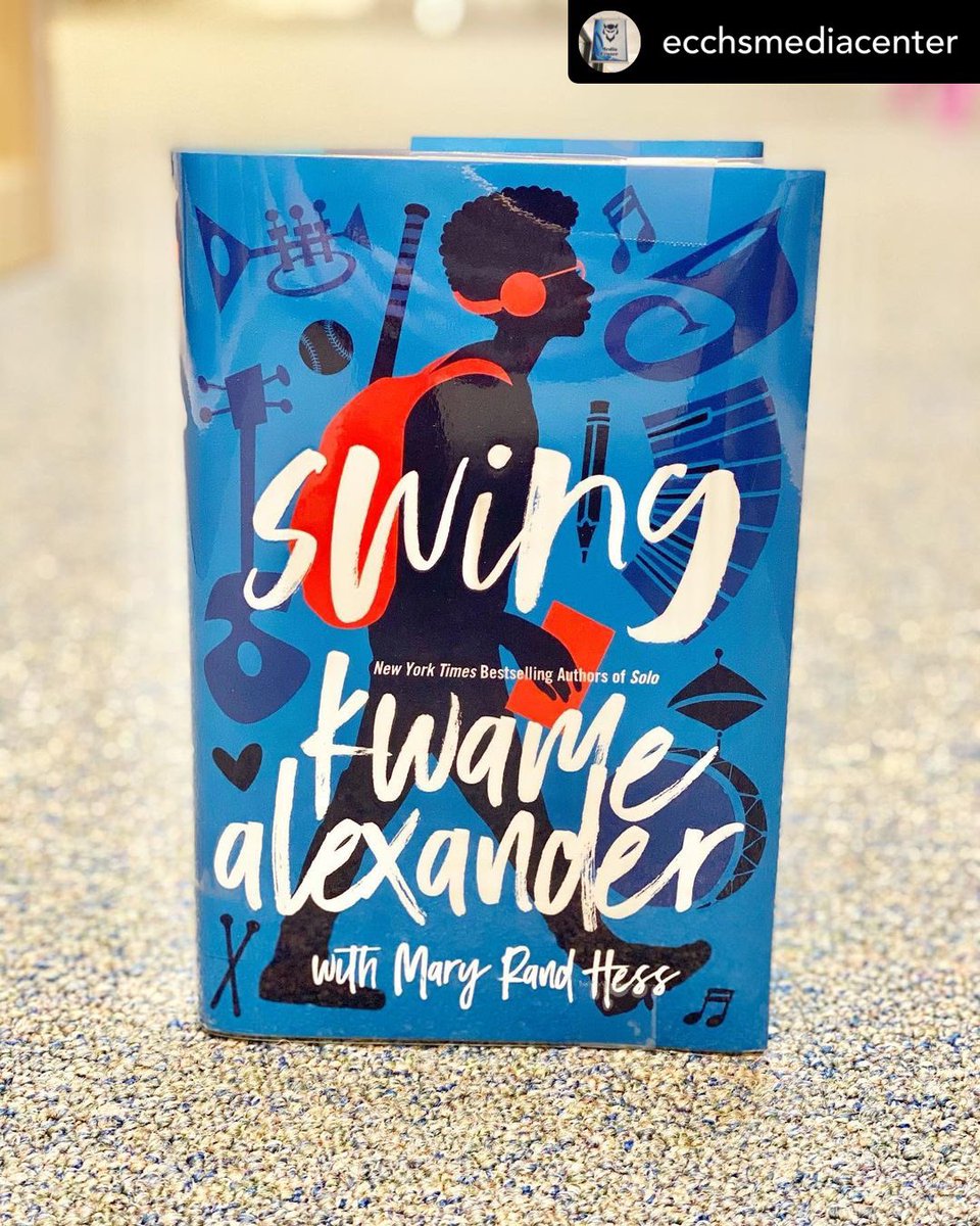 ECCHSmedia's tweet photo. Happy Friday, Blue Devils! Did you know April is #NationalPoetryMonth? So today’s #FirstPageFriday is Swing by @kwamealexander. It’s poetry! Swipe to read the first page and then come check it out at the @ecchs_ga Media Center because #LiteracyMatters! #SwingBook #Poetry 🤘🏽💙📚 https://t.co/xW1VpTXm8g