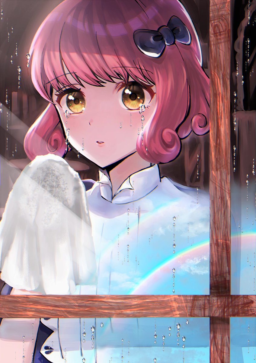 るりび シャドーハウス アニメ化おめでとうございます 窓を拭くルウ 何か思い出せないことがあるような