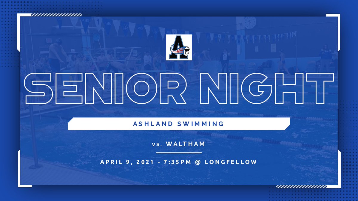 Good luck to our <a href="/ashlandswimming/">Clocker Swim & Dive</a> team, who will virtually compete tonight against Waltham &amp; celebrate the seniors. THANK YOU SENIORS...You have set the bar high! <a href="/ClockerClub/">The Clocker Club</a> <a href="/Kstcoeur/">Kelley St Coeur (she/her/hers)</a> <a href="/MrsELachapelle/">Erin Lachapelle (she/her/hers)</a> <a href="/AshlandClockers/">Ashland Public Schools</a>