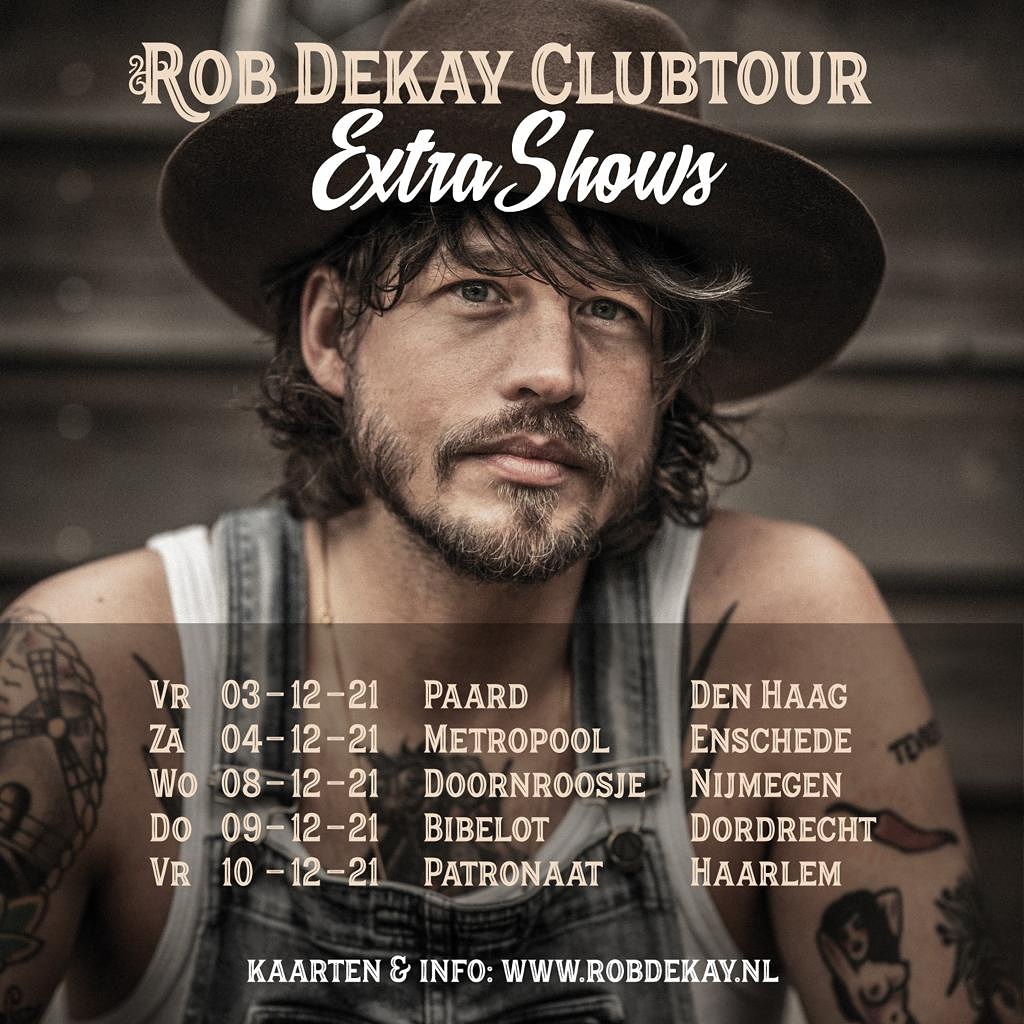 Wegens succes zijn er maar liefst 5 extra shows toegevoegd aan de uitverkochte clubtour. Vorige week moest ik de tour voor de derde keer verplaatsen, maar vandaag mag ik daar dus een stukje goed nieuws aan  toevoegen. Het gaat om de volgende clubs en data: