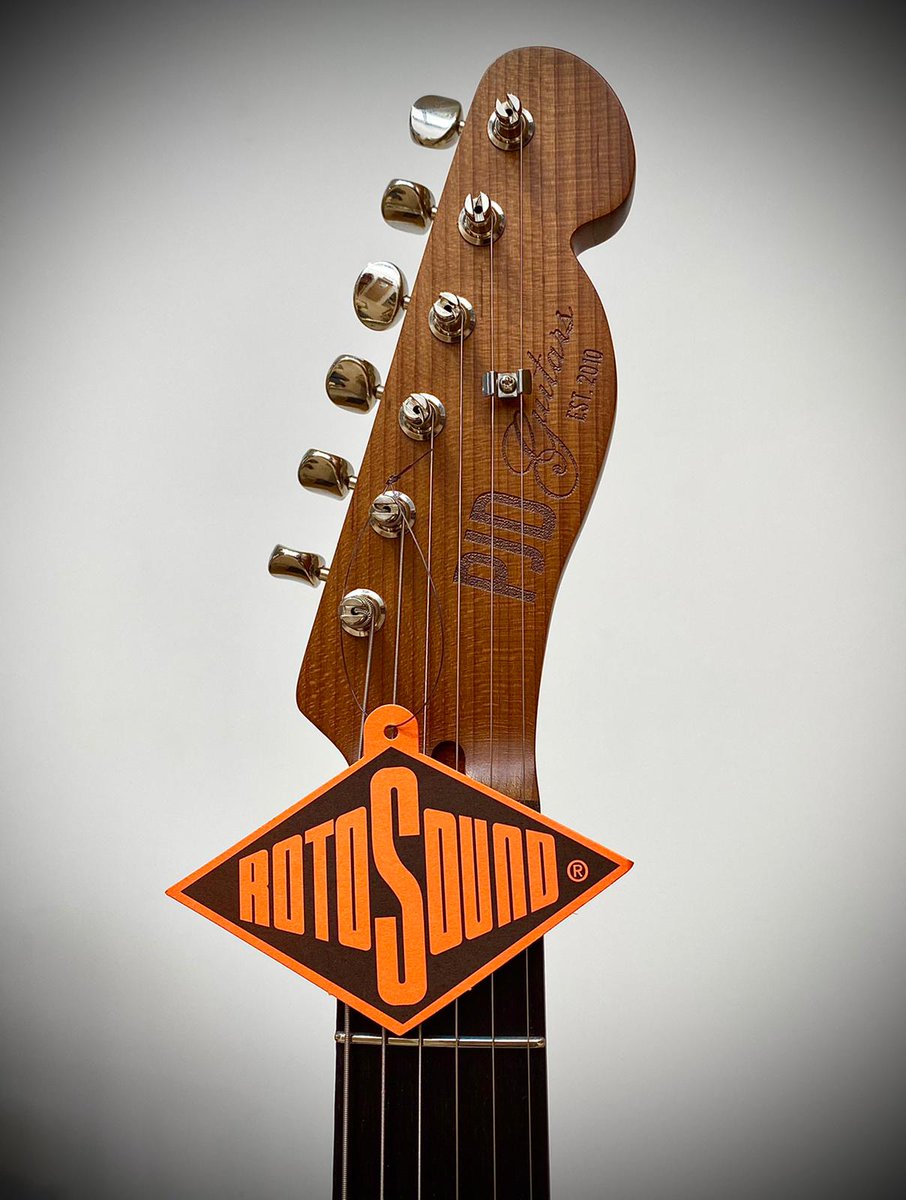 We're stoked to announce that all @pjdguitars are now strung with #Rotosound #UltramagStrings as standard. These top quality guitars are all handcrafted in Britain and are equipped with @bkpickups – that's a 💯 🇬🇧 electric guitar! Hope you like our new swing tags too 😊