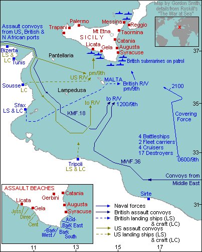 In early 1943, Wallace was ordered to transfer to the Med. The ship escorted a June merchant convoy into the Atlantic and then a portion of it to Gibraltar. They deployed into the Med to escort the invasion convoys bound for Sicily in Operation Husky. Naval History Net