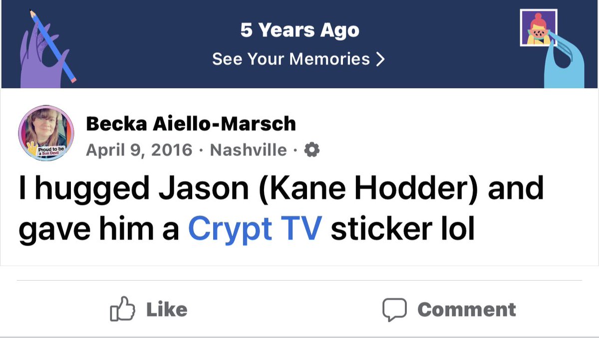 KeepRuminating's tweet image. Man, I miss repping my #CryptFamily #CryptCult at conventions! Crypt TV #CryptTV @crypttv #WalkerStalker 2016 Walker Stalker convention @ohdenis #DenisOHare #TrueBlood #AmericanHorrorStory #KaneHodder #JasonVorhees #FridayThe13th @kanehodder1