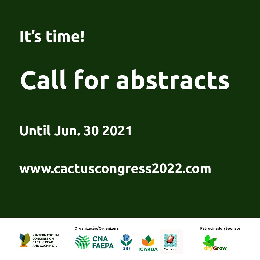 Cactus2022's tweet photo. Hello, folks! We have been off for a while but we’re back to say: our call for abstracts are open! So, if you study or research about cactus, send us your propose. We're counting on you!
.
#cactus #cactuscongress2022 #joaopessoa #Brazil https://t.co/hbyMIey5kT