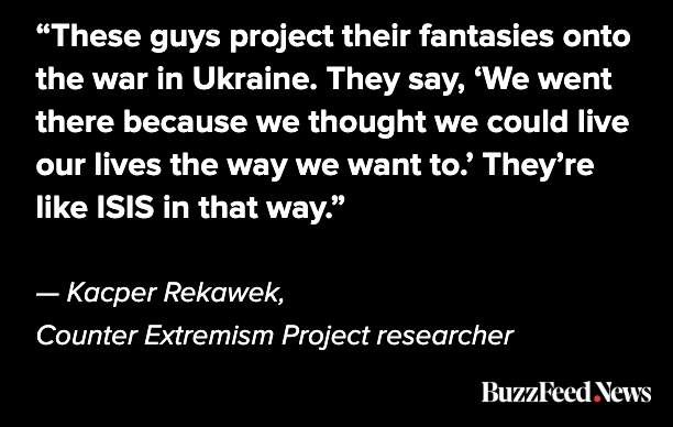 Extremism experts like  @KacperRekawek &  @msaltskog have been following the activities of far-right extremists with military backgrounds who see foreign war zones such as Ukraine's as labs to gain actual combat experience. They worry about what happens when they leave the war.