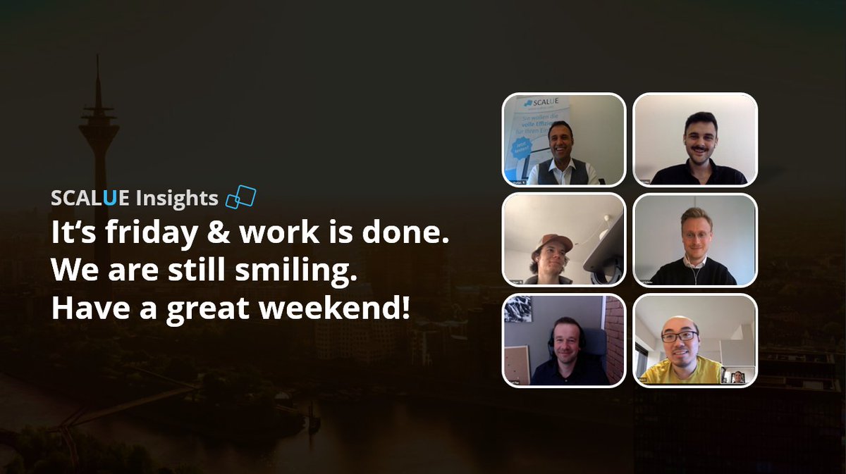 Friday is always a good day 😋...

The #SCALUE team wishes a great start into the weekend!