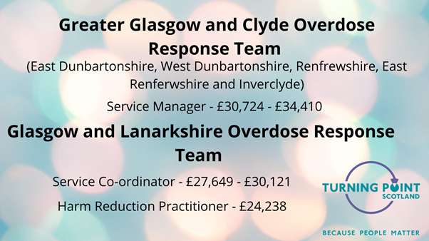 turningpointsco's tweet photo. We are expanding our Overdose Response teams across Lanarkshire and Greater Glasgow and Clyde, click here to find out more ⬇️
🔗https://t.co/6jV3Ue2NLe 

#becausescotlandcares
@scotland_cares https://t.co/FxrVxKQmmL