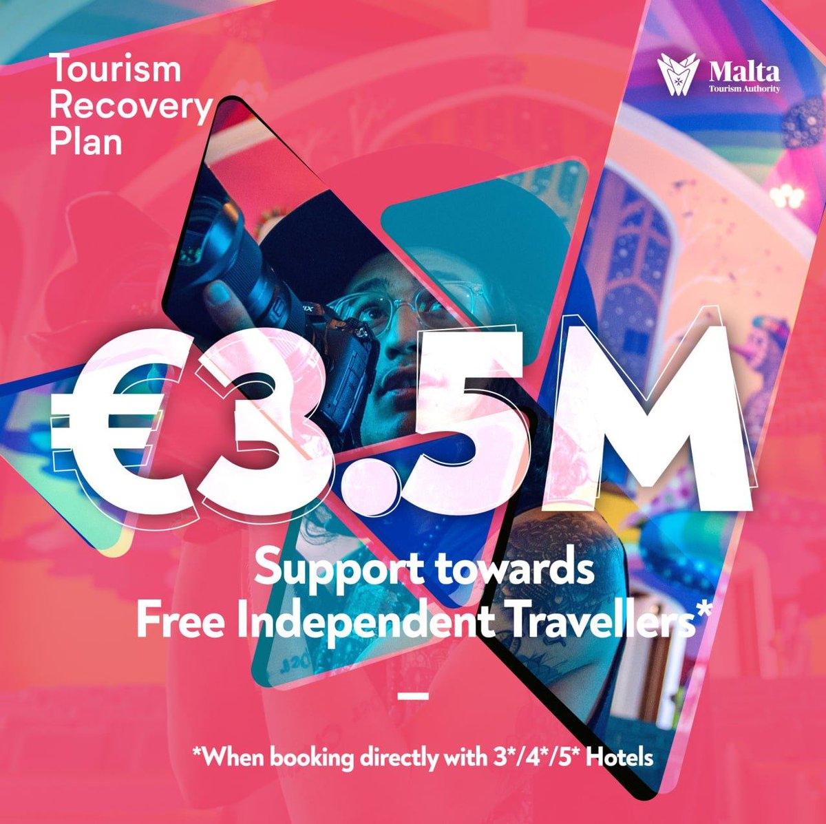Tourism Recovery Plan | Through this scheme, the Malta Tourism Authority shall incentivise independent travellers visiting the Maltese Islands for a minimum of three nights to book their holiday stays in 5*, 4* and 3* hotels directly! More info bit.ly/fit-schemeinfo