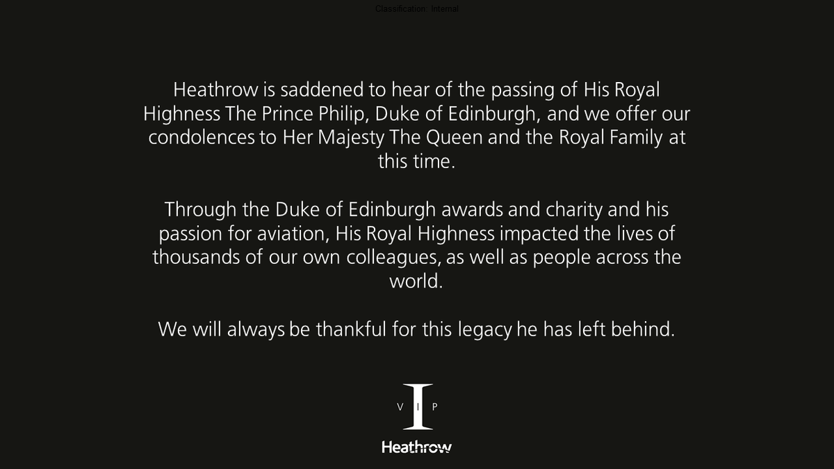 Heathrow VIP tweet media