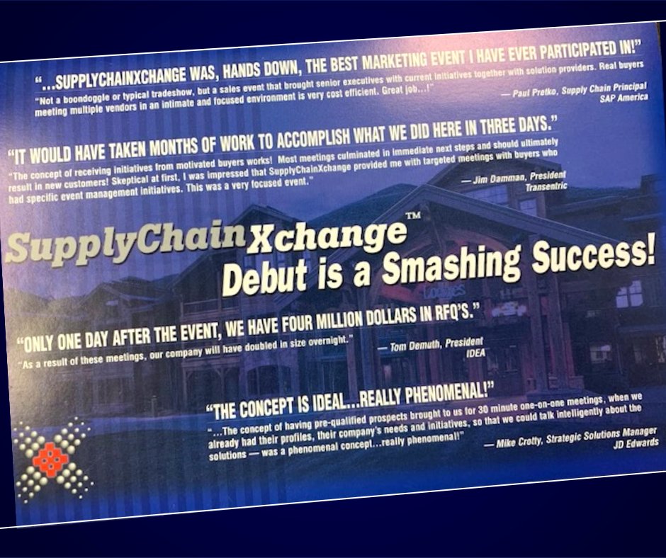 In April 2001, Geisler launched VerticalXchange. The company’s first offering, SupplyChainXchange—launched in partnership with Brad Berger &amp; SupplyChainBrain—validated the new model &amp; earned enthusiastic reviews.