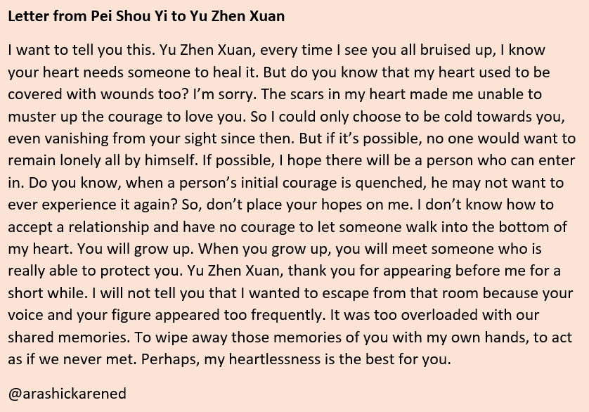 Letters by the other CPs.Why is it that I feel most moved by the ShouZhen letters? I was crying really bad in the final ep because of this CP. They need a happy ending in S3 please! #FightingMr2ndFinale