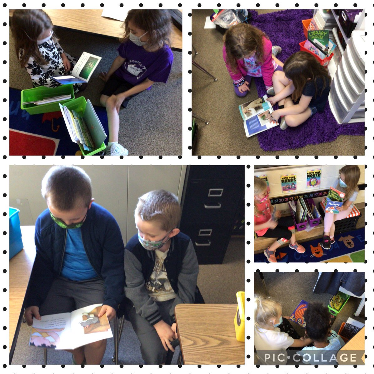 MrsHimbury_K's tweet photo. Buddy reading and making predictions. We know readers make predictions before AND during reading! #readersworkshop #kindergarten #growingreaders #favoritepartofmymorning #booklovers #ESSDexcels https://t.co/F9HXZ5SZWz
