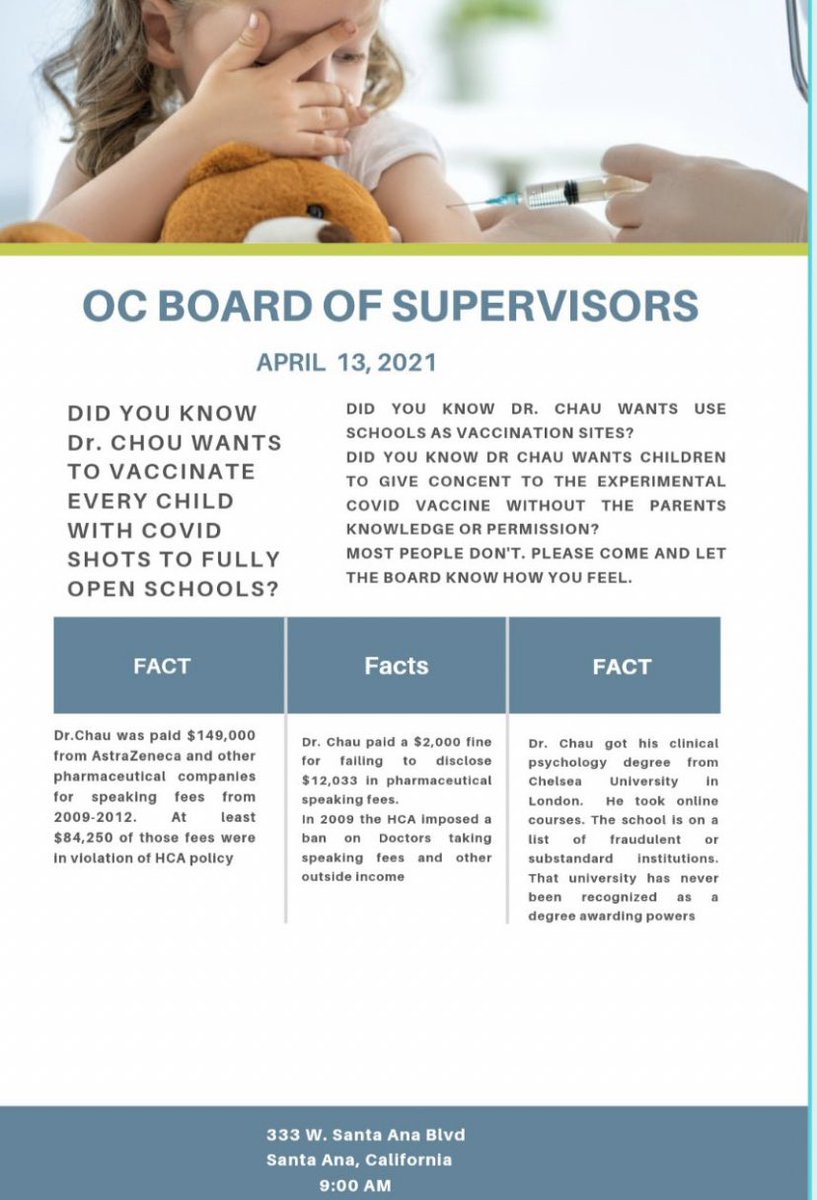 COVID response & updates was not on the agenda, which is why Dr Chau was not there. Info was purposely kept off social media bec Mari Barke & Leigh Dundas didn’t want comments that wouldn’t align with theirs & push the narrative that these people spoke for all of OC parents./9