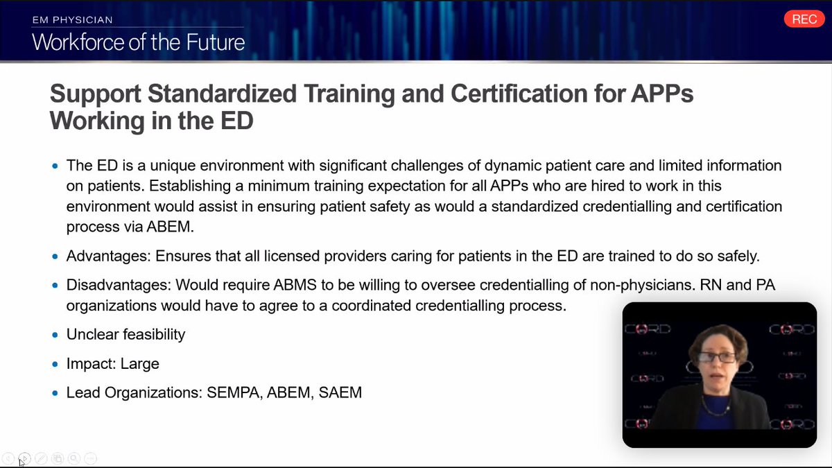 5. Support Standardization of Training in ED for APPs6. Ensure we are promoting physician-led teams