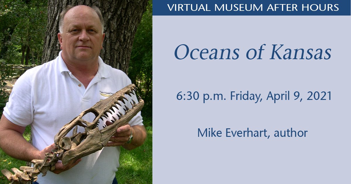 kansashistory's tweet photo. Kansas was once the bottom of a vast inland sea that covered the middle of North America! Join author Mike Everhart as he shares his presentation “Oceans of Kansas” in tonight’s Virtual Museum After Hours. Register here: https://t.co/f4quQvdK0v https://t.co/1VXSxp3BAn