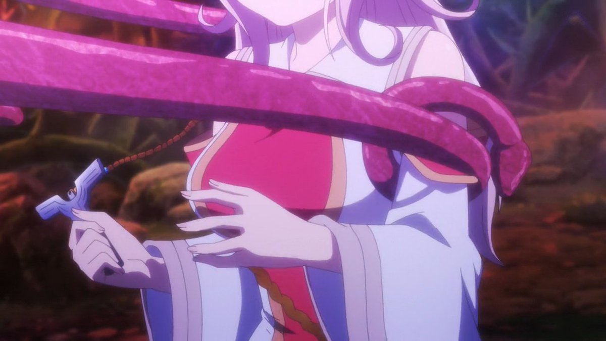 チャド 異世界魔王と召喚少女の奴隷魔術w １話より ビーストキノコの触手に捕まるルマキーナ