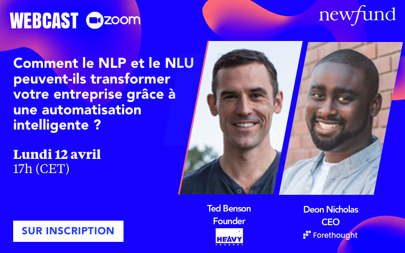 Comment le NLP et le NLU peuvent-ils transformer votre entreprise grâce à une automatisation intelligente et intégrée ? Session Zoom sur invitation seulement, le lundi 12 avril à 17 heures (CET). Webcast en anglais
Pour s’inscrire : lnkd.in/deqpWhh