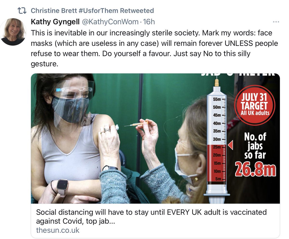 3)The ramblings of the not so scientific “science”  #HartGroup are worth a look whilst  @KathyConWom from  @TheConWom is proudly  #antimask &  #antivax.