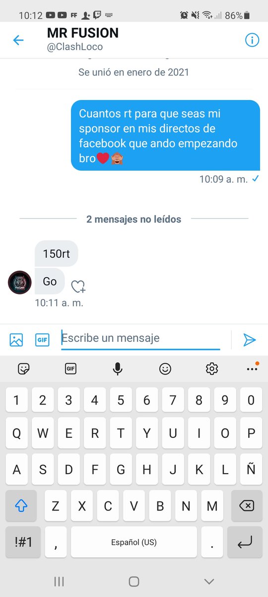 Me ayudan con 150 rt para que <a href="/ClashLoco/">MR FUSION</a>  sea mi sponsor en mis directos de facebook por favor❤🙈