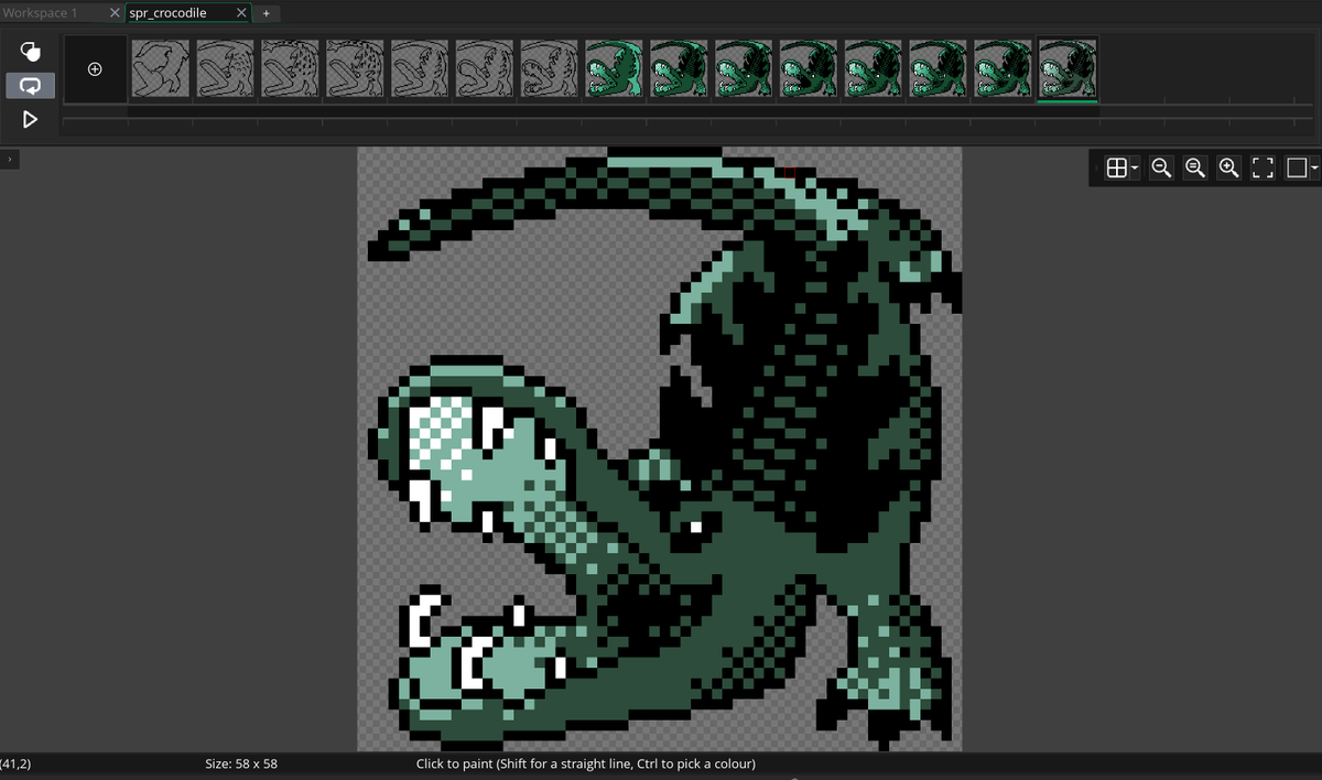 KahmannGaming's tweet photo. A pixel art challenge I did yesterday was to use only 4 colors within 58 by 58 pixels. Maybe this will be used for a future game?

With that small detour out of the way, I will be back to working on PBJW today!

#kahmanngaming #indiedev #PixelArt #gamesforfun https://t.co/NenlSknBTO
