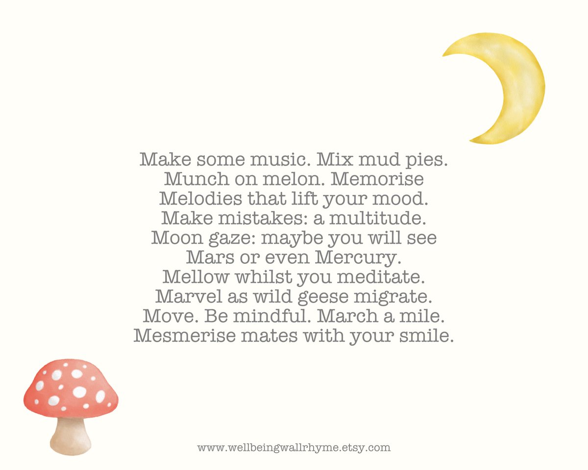 Here’s the full poem from my letter ‘M’ well-being name print. G is almost there, and I have to get ‘L’ done soon after as my youngest daughter has requested one for her birthday! #wellbeing #kidspoetry