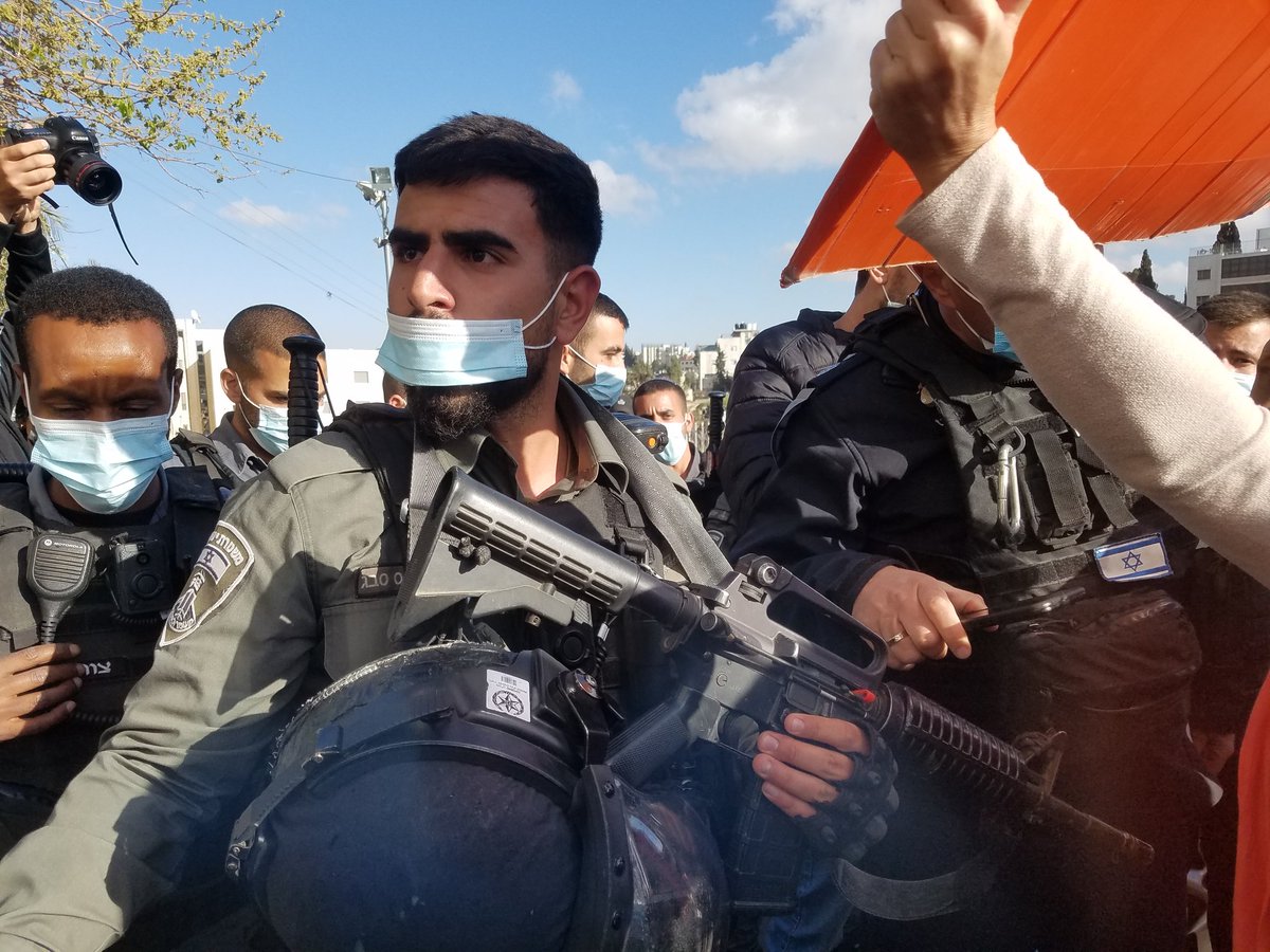 Police threw stun grenades. Pushed. Punched. Kicked. They've beat up a member of knesset. And then they stood around laughing.