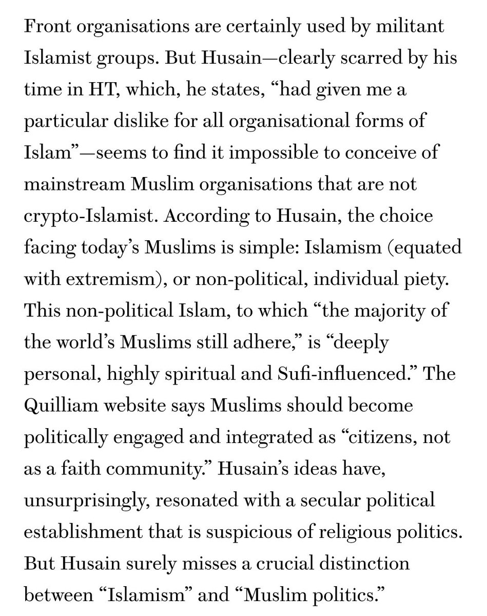 A little bit about the ideological approach of Quilliam in its early days https://www.prospectmagazine.co.uk/magazine/amuslimmiddleway