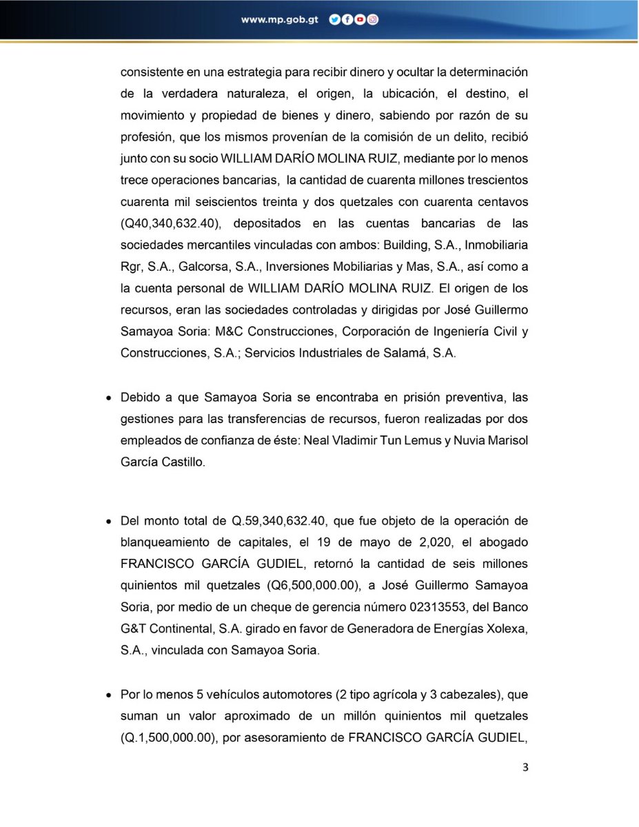 MPguatemala's tweet photo. 📣 #ComunicadoDePrensa
Caso AsesoríaLegal: "Operación de Lavado de Activos". https://t.co/kXHaxKFNFv